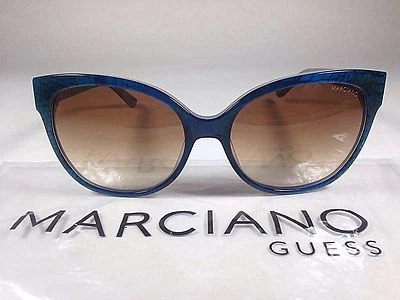 Gafas de sol Guess By Marciano GM727 92F ojo de gato azul serpiente marrón lentes degradadas Foto 1 de 4