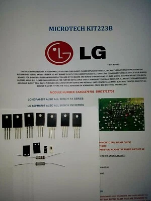 LG 60PA650T 60PM670T EAX64279701 EBR73712701 Y-SUSTAIN BOARD REPAIR KIT READ ADD - Image 1 of 3