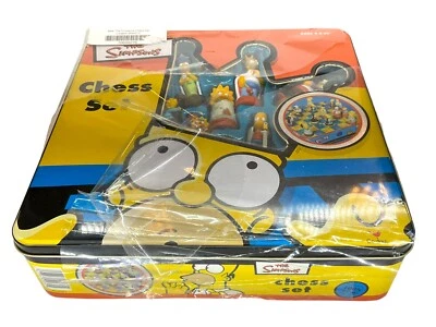 The Simpsons 3D Chess Set Collectible in Tin Box by Cardinal Industries NEW! - Image 1 of 4