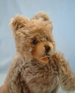 Hermann mohair jointed Zotty teddy bear - open mouth - 9" - Picture 1 of 9