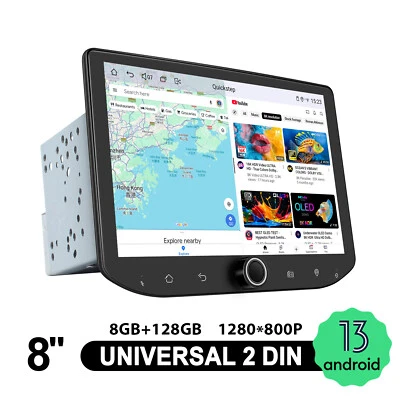 JOYING 8+128GB Android 13 8 Zoll Doppel DIN Autoradio mit Drehknopf CarPlay FM - Bild 1 von 4