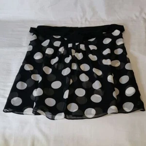 Ann Taylor Black Mini Skirt with White Dots New with Tags Size 12P - Picture 1 of 5