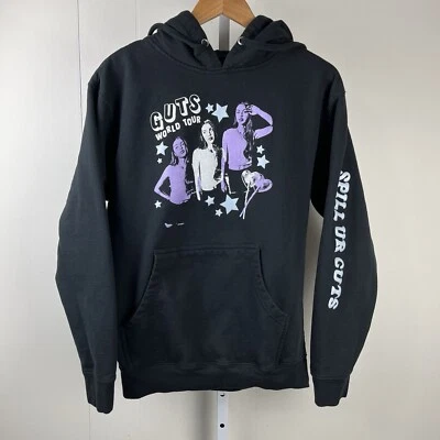 Olivia Rodrigo GUTS World Tour Hoodie Sweatshirt Size Medium Black Graphic Print - Image 1 of 4