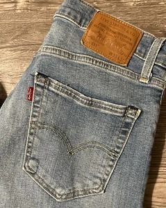 Pantalones de mezclilla Levi’s 511 Premium Big E lavado claro calce ajustado tiro medio azules talla 33x30 - Imagen 1 de 11
