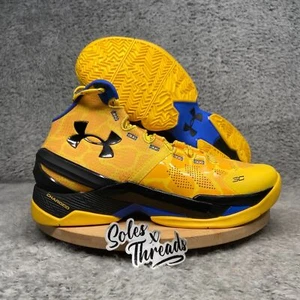 Under Armour Curry 2 Retro 'Double Bang' Taglia 7,5 Uomo Giallo Blu 3026281-700 - Foto 1 di 6