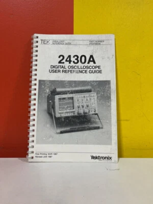Tektronix 070-6339-00 2430A Digital Oscilloscope User Reference Guide - Image 1 of 2