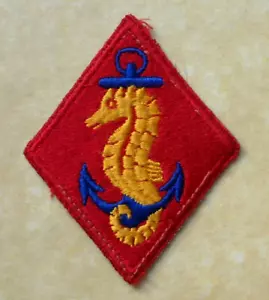 Orig WW2 USMC Ship Detachments Marine Corps Cut Edge No Glow Uniform Worn Patch - Picture 1 of 2