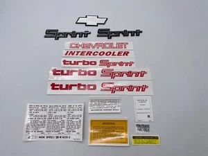 Chevy sprint turbo RED decals and emblems COMPLETE SET - Bild 1 von 8