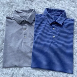 Juego de 2 camisas polo de golf Walter Hagen 11 Majors para hombre talla pequeña a rayas - Imagen 1 de 11
