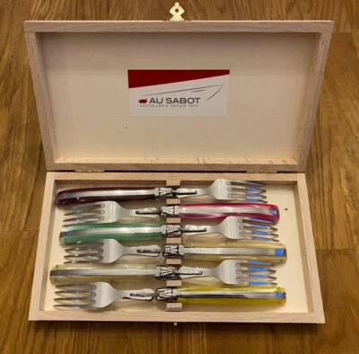 6 Teiliges Laguioleset 6 Gabeln, Au Sabot,  Acryl bunt - Bild 1 von 4