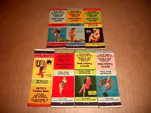 Shell Patty'S Trucker'S Home Station Pin-Up 1949 Matchbook Covers Set Of 7 - Picture 1 of 3