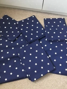 NEXT Kids Navy Blue White Space Star 2 X Single Fitted Sheets 4 X Pillow Cases N - Picture 1 of 11