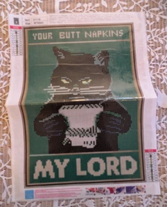 Cat Diamond Painting Kit for Adults Beginners Your Butt Napkins My Lord 9.5 x 14 - Bild 1 von 5