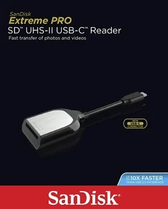 SanDisk Extreme PRO SD Memory USB Type-C Card Reader SDDR-409 SDHC SDXC OPEN BOX - Picture 1 of 3