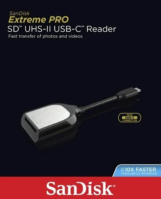 SanDisk Extreme PRO SD Memory USB Type-C Card Reader SDDR-409 SDHC SDXC OPEN BOX - Image 1 of 3