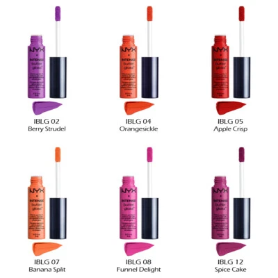 6 NYX Intense Butter Lip Gloss - IBLG  "6 Color Set"    *Joy's cosmetics* - Image 1 of 2