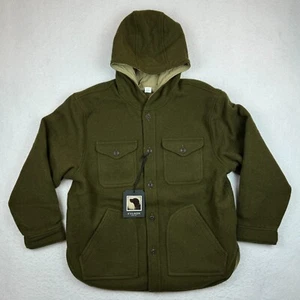 New NWT Mens Filson Snohomish Reversible Olive Green Jacket Coat Size Large - Picture 1 of 5
