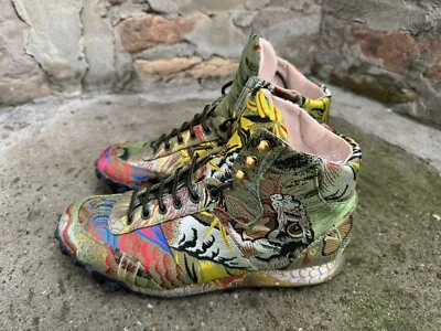 ✨Gucci✨Jacquard-Seda -Bota Alta Multicolor - Talla UK-7.5/U.S-8.5/Euro-42 Foto 1 de 4