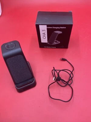 Estación de Carga Inalámbrica, Soporte de Cargador Rápido 3 en 1, Inalámbrico para iPhone - Imagen 1 de 4