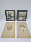 Antique Victorian  Photo Cabinet Card Lot of 4 featuring the Squier Family VGC
