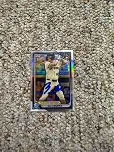 Draft Bowman 2024 - refractor Blake Burke #BDC-95 cromado firmado en persona (RC) - Imagen 1 de 1
