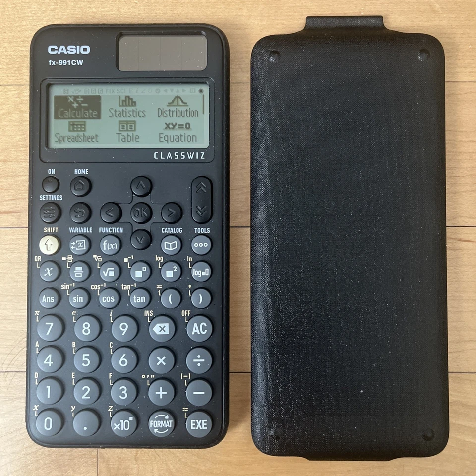 Casio ClassWiz FX-991CW Scientific Calculator w/case Black - Image 1 of 4
