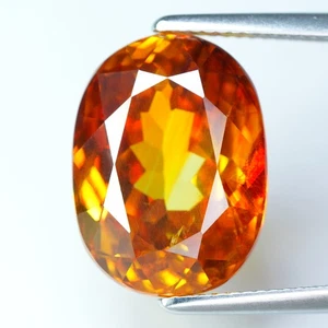 17.13Ct ICA Certified Supreme Oval 100%Natural Yellowish Orange Spain Sphalerite - Picture 1 of 9