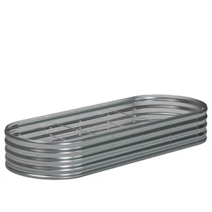 8x2x1.3 Oval Galvanized Raised Garden Bed,Outdoor Planter Box Metal Patio Kit... - Picture 1 of 5