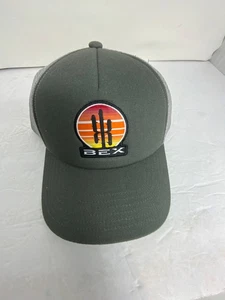 BEX LOGO  patch SNAPBACK MESH BACK GRAY CAP HAT NEW - Picture 1 of 4