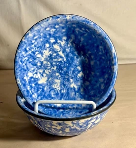 2 cuencos de cereal cupé Stangl Blue Town And Country 5 5/8" - Imagen 1 de 2