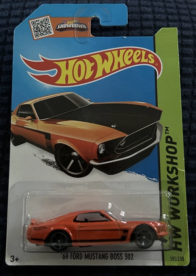2015 Hot Wheels '69 FORD MUSTANG BOSS 302 Orange HW Workshop Speed Team 195/250 - Image 1 of 2