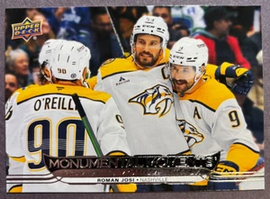 2025-26 UD Tim Hortons Monumental Moments  #MM-2 Roman Josi Nasville Predators - Picture 1 of 1