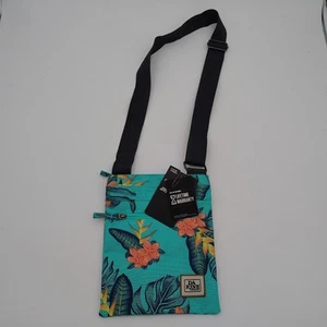 Bandolera Da Kine Jive Turquesa Selva Palma Bolso de Mano Vacaciones Diversión Verano - Imagen 1 de 8