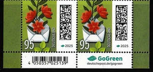 Bund Mi. 3898 "Welt der Briefe: Blumenbrief" waagerechter Unterrand postfrisch - Picture 1 of 1