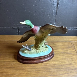 Mallard Duck By Andrea 7352 1985 Collectible + Stand Ceramic Excellent Conditio - Picture 1 of 13