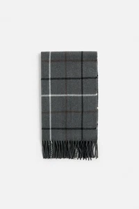 New Zara Plaid Scarf M 3920/408 Gray winter warm scarves neck warmer jacket - Picture 1 of 3
