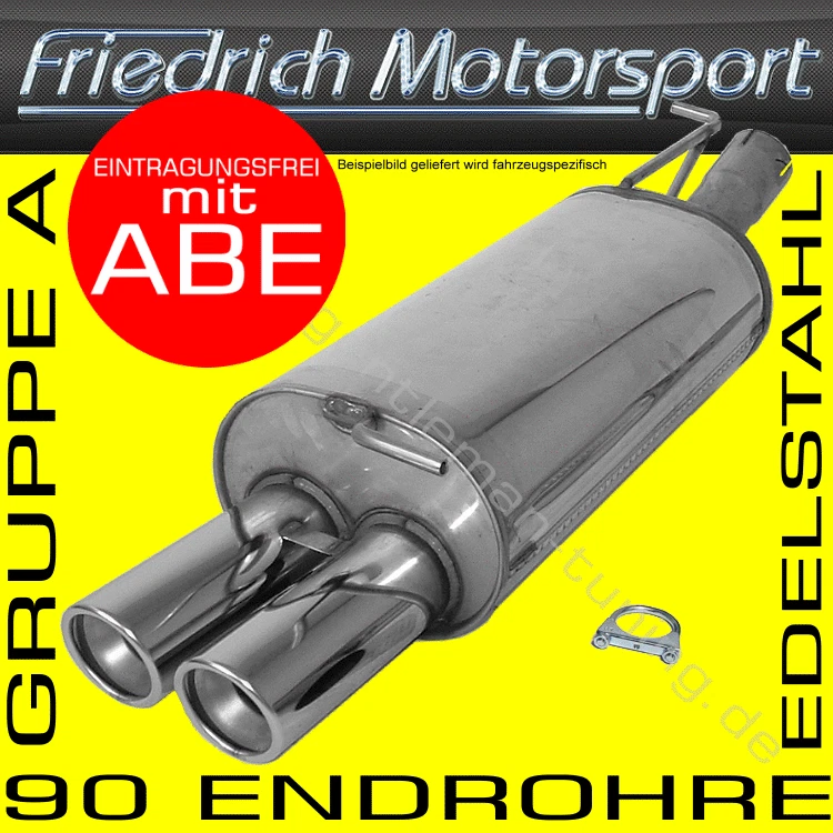 FMS Edelstahl Sportauspuff VW Polo 9n3