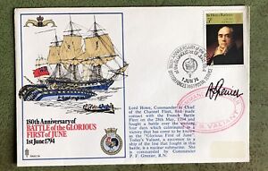 Cover Battle of the Glorious 1st June 180th Anniv Royal Navy Air Station Signed