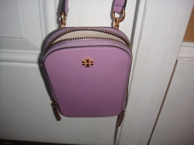 NUEVO Bolso Bandolera Tory Burch Emerson Colorblock Cuero Soporte para Teléfono Minorista $348 Foto 1 de 4