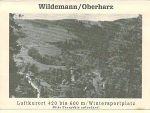 Wildemann AK "Sage vom wilden Mann" 3fach Klappkarte Künstler Oberharz um 1930 - Bild 1 von 3
