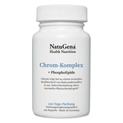 NatuGena Chrom-Komplex | 120 Kapseln | Hochbioverfügbares Chrom