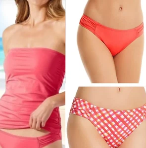 NWT $184 Tommy Bahama 2-Piece Tankini Set Reversible Bottom Coral Sz Medium - Picture 1 of 13