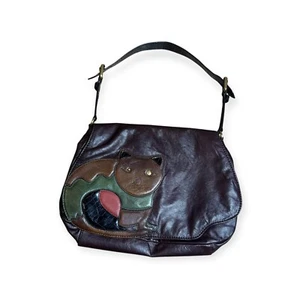 Braune Ledertasche Marc by Marc Jacobs Katze Leder Schultertasche Designer Selten - Bild 1 von 13