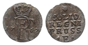 Brandenburg Preußen Schilling 1767 E, Königsberg Preussen Münze Coin (O198) - Picture 1 of 1