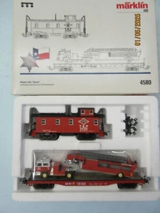 HO - Märklin 4580 -  Freight Car Set Texas & Pacific + Fire Truck - NIB - Picture 1 of 10