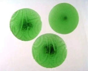 Fabulous Frosted Green Pressed Glass Push Pin / Picture Rail Hanger - Picture 1 of 4