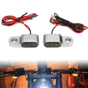 Mini LED Motorcycle Front Rear Blinker Lights Turn Signal Indicator Universal AS - Foto 1 di 6