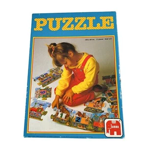 Jumbo Vintage Kid's Animal Train 11 Pieces Puzzle Complete - Picture 1 of 8