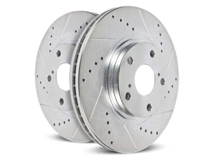 Power Stop Cross Drilled and Slotted Rotor Rear Set JBR1367XL/JBR1367XR - Subaru - Picture 1 of 4