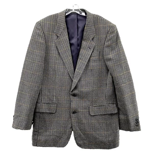 Pierre Balmain Blazer Men 40L Houndstooth Wool Sport Coat Corpcore Office Formal - Picture 1 of 13